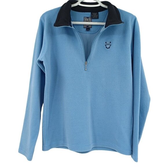 Sunice Blue Fleece 1/4 Zip Pullover Sweatshirt Women's M Warm Cozy Lounge Wear - Picture 2 of 8